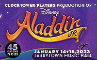 Disney's ALADDIN JR. Presented by Clocktower Players (1/14/23 - 1/15/23)